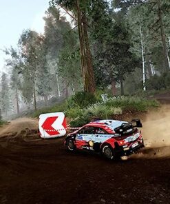 RED car turning in WRC 10