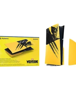 Alternative view of PS5 Slim Console Cover - Marvel’s Wolverine Battle Yellow Limited Edition